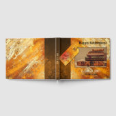 Ihr Foto Vintages Gold-Rückkaufsbuch Gästebuch (Voll)