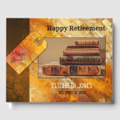 Ihr Foto Vintages Gold-Rückkaufsbuch Gästebuch (Vorderseite)