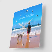 Ihr Foto Wall-Clock-Geschenk mit einem benutzerdef Quadratische Wanduhr (Winkel)