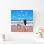Ihr Foto Wall-Clock-Geschenk mit einem benutzerdef Quadratische Wanduhr (Zuhause)