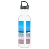 Ihr Foto Wasserflasche mit eigenem Text Edelstahlflasche (Rückseite)