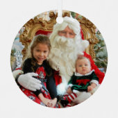 Ihr Foto Weihnachten mit Jahr oder Text Ornament Aus Metall (Vorderseite)