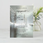 Ihr Foto Weihnachten Winter Verlobung Einladung (Stehend Vorderseite)