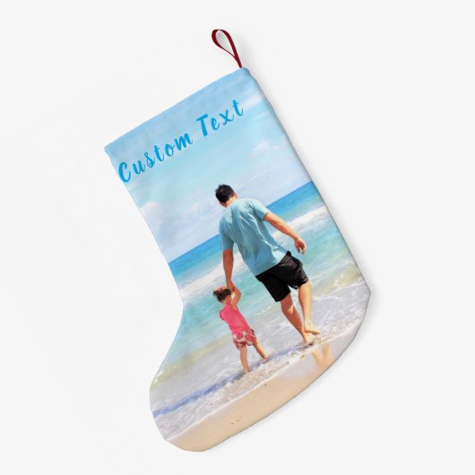 Ihr Foto Weihnachts-Strumpf Benutzerdefinierter Te Kleiner Weihnachtsstrumpf (Rückseite (Hängend))