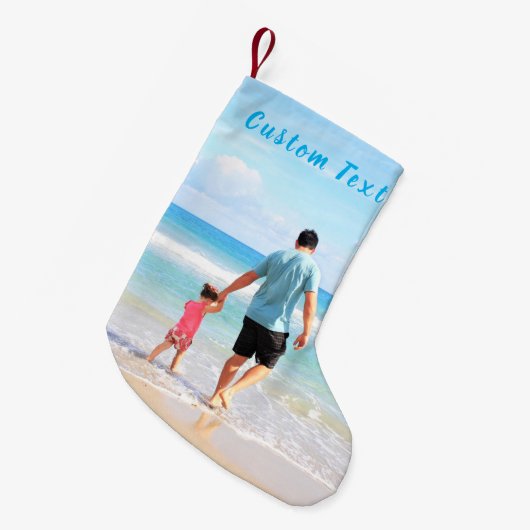 Ihr Foto Weihnachts-Strumpf Benutzerdefinierter Te Kleiner Weihnachtsstrumpf (Vorderansicht (hängend))