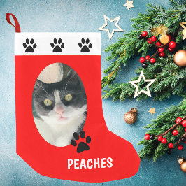 Ihr Foto Weihnachts-Strumpf mit Pawprints Kleiner Weihnachtsstrumpf