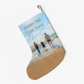 Ihr Foto Weihnachts-Strumpf und Ihr eigener Textna Kleiner Weihnachtsstrumpf (Rückseite (Hängend))