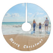 Ihr Foto Weihnachtsbaumrock mit individuellem Text Polyester Weihnachtsbaumdecke (Vorderseite)