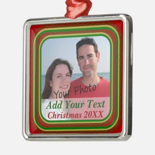 Ihr Foto Weihnachtsgebäck Silbernes Ornament (Links)