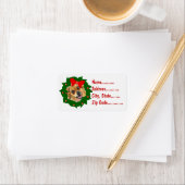 Ihr Foto Weihnachtskranke Rücksendeadressen-Aufkle Adressaufkleber (Insitu)