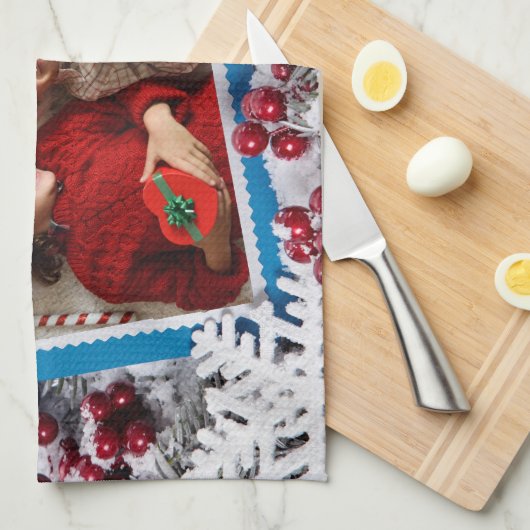 IHR FOTO Weihnachtsküchenhandtuch Küchentuch (Viertel Falte)