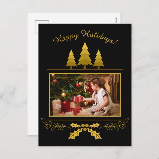 IHR FOTO Weihnachtspostkarte Feiertagspostkarte (Vorne/Hinten)