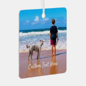 Ihr Foto Weihnachtsschmuck mit individuellem Text (Vorderseite Rechts)