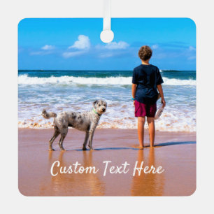 Ihr Foto Weihnachtsschmuck mit individuellem Text