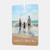 Ihr Foto Weihnachtsschmuck mit individuellem Text (Vorderseite links)