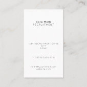 Ihr Foto, weiß undurchsichtig, grenzt an modernes Visitenkarte (Rückseite)