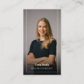 Ihr Foto, weiß undurchsichtig, grenzt an modernes Visitenkarte (Vorderseite)