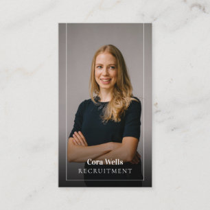 Ihr Foto, weiß undurchsichtig, grenzt an modernes Visitenkarte