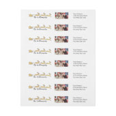 Ihr Foto White Santas Sleigh Rücksendeadresse (Bogen)