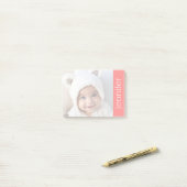 Ihr Foto wird automatisch beleuchtet - CORAL-Name Post-it Klebezettel (Auf Schreibtisch)