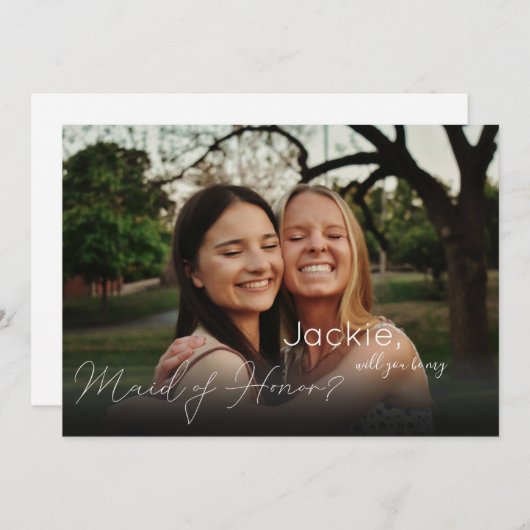 Ihr Foto wird U Trauzeugin Landschaft sein Einladung (Vorne/Hinten)