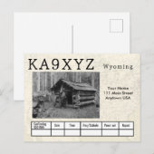 Ihr Foto Wyoming Shaping Cutout Custom QSL Postkarte (Vorne/Hinten)