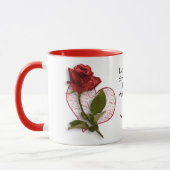 Ihr Foto zur Rote Rose Ihrer Nachricht Valentine Tasse (Links)