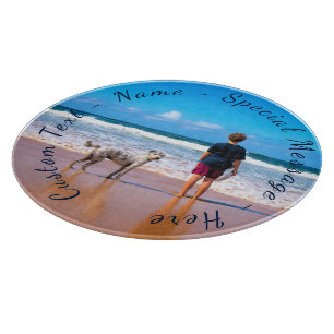 Ihr Foto-Zuschnitt mit benutzerdefiniertem Text Schneidebrett