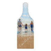 Ihr Foto-Zuschnitt mit benutzerdefiniertem Text Schneidebrett (Vorderseite)