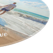 Ihr Foto-Zuschnitt mit benutzerdefiniertem Text Schneidebrett (Ecke)