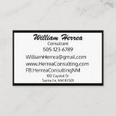 Ihr Fotomaterial elegant formatiertes Layout 100 i Visitenkarte (Rückseite)