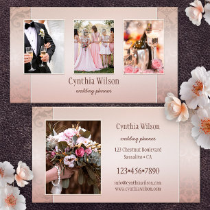 Ihr Fotos Klassischer Eleganter Hochzeitsplaner Visitenkarte