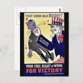 Ihr Freies Recht auf Arbeit Postkarte (Vorne/Hinten)