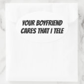 Ihr Freund Karten, die ich höre - ovale Aufkleber (Tasche)