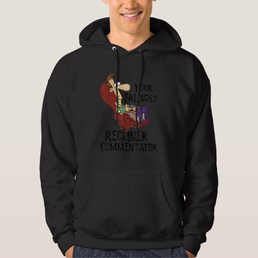 Ihr freundlicher Liegesessel-Kommentator Hoodie (Vorderseite)