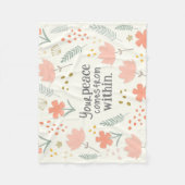 Ihr Frieden kommt von innen - inspirierendes Zitat Fleecedecke (Vorderseite)