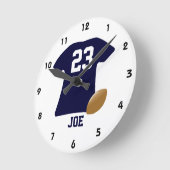 Ihr Fußball-Shirt mit Ball Runde Wanduhr (Winkel)