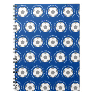 Ihr Fußballteam in Blau Notizblock