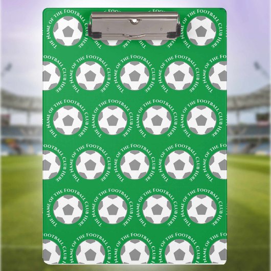 Ihr Fußballteam in Green Football Coach Klemmbrett