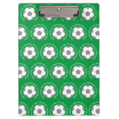 Ihr Fußballteam in Green Football Coach Klemmbrett (Vorderseite)