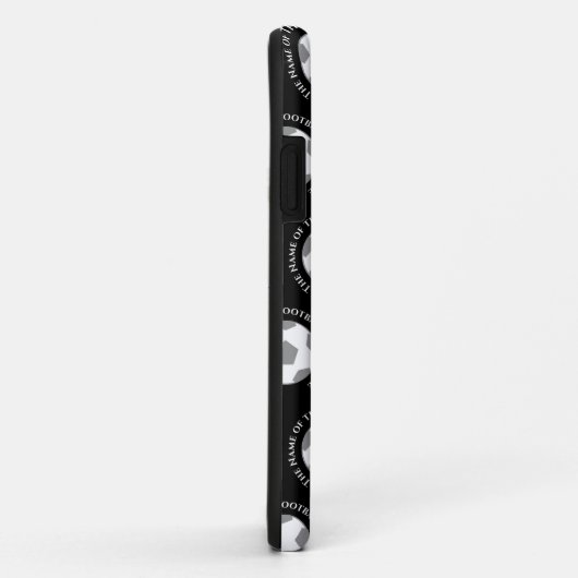 Ihr Fußballteam in Schwarz und Weiß Case-Mate iPhone Hülle (Hinten/Rechts)