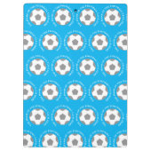 Ihr Fußballteam in Sky Blue. Fußballtrainer Klemmbrett (Rückseite)