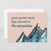 Ihr Gästezimmer bewegte sich in den Aquamarinen Be Ankündigungspostkarte (Vorne/Hinten)