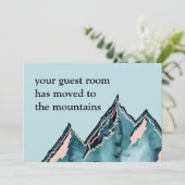 Ihr Gästezimmer ist in die Berge umgezogen neue Zu Ankündigung (Stehend Vorderseite)