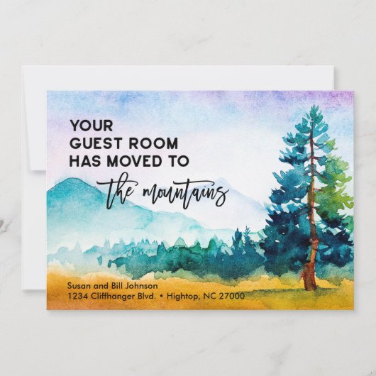 Ihr Gästezimmer ist in die Mountains New Zuhause u Ankündigung (Vorderseite)
