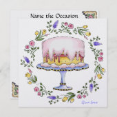 Ihr Geburtstag / Mittagessen / Party Einladung - S (Vorne/Hinten)