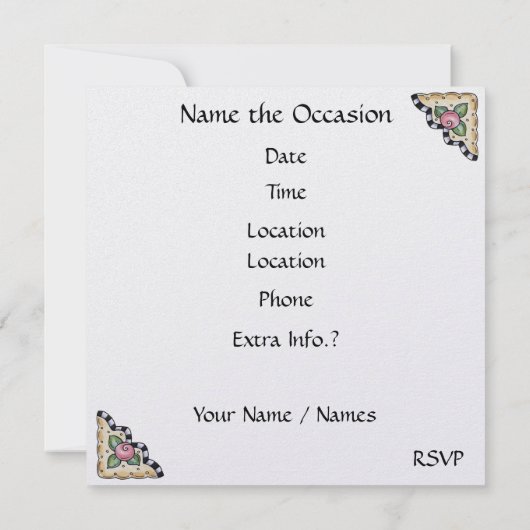 Ihr Geburtstag / Mittagessen / Party Einladung - S (Rückseite)