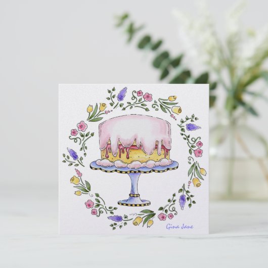 Ihr Geburtstag / Mittagessen / Party Einladung - S (Stehend Vorderseite)