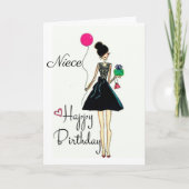 **IHR GEBURTSTAG!!!** "NIECE" KARTE (Vorderseite)