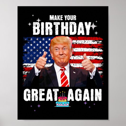 Ihr Geburtstag wieder großartig 2024 US-Präsidents Poster (Vorne)